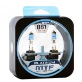 Автомобильная галогенная лампа MTF H27 (881) 12v 27w - Platinum (Комплект, 2 шт.) HPL1281
